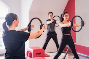 wheel pilates on reformer