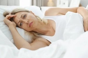 aged women trying to sleep