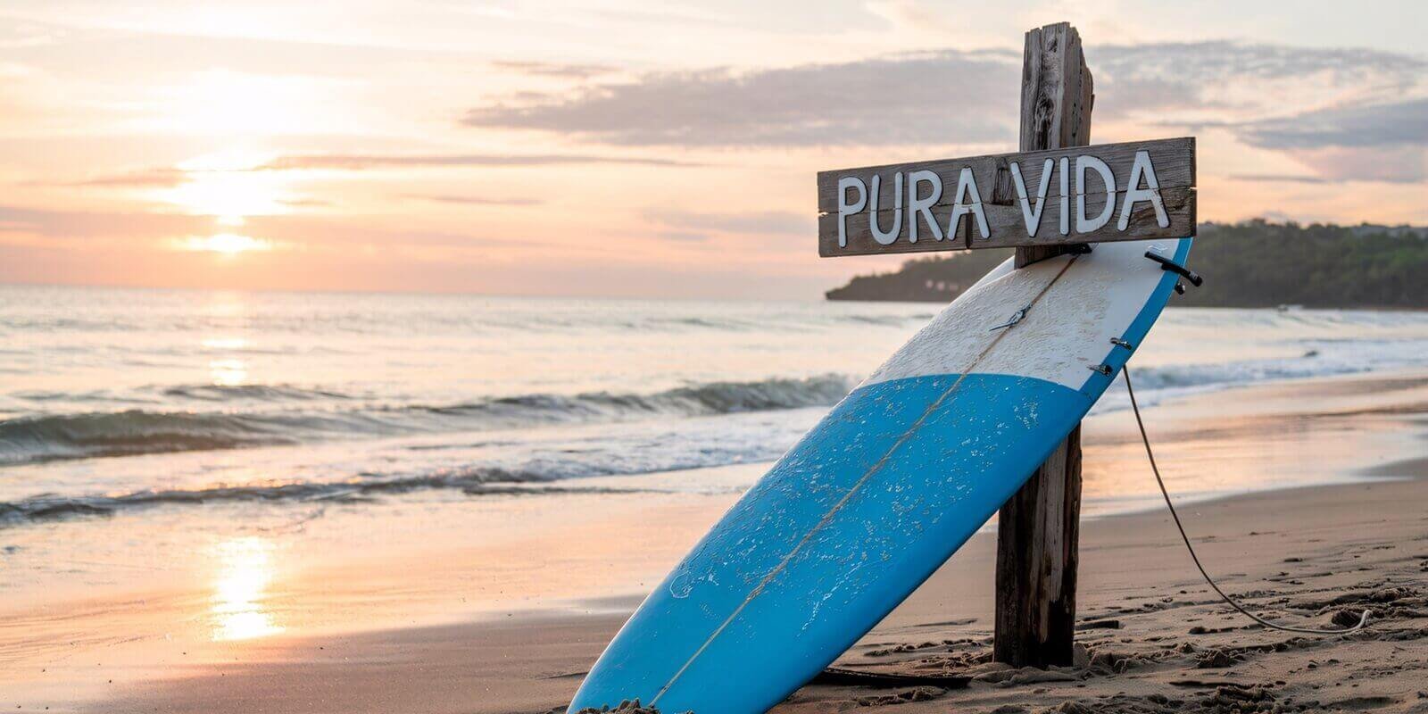pura vida beach sunset during pilates retreat